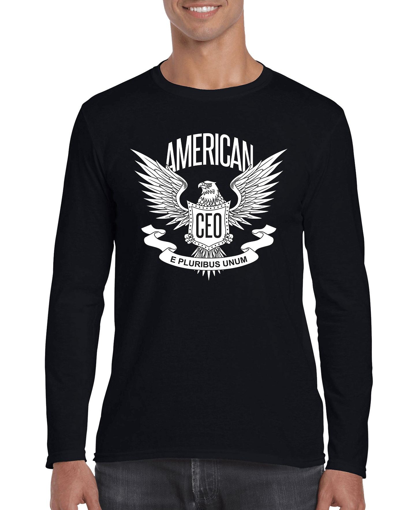 American CEO Patriotic Eagle Men's Long Sleeve Shirt - R4T$ Clothing