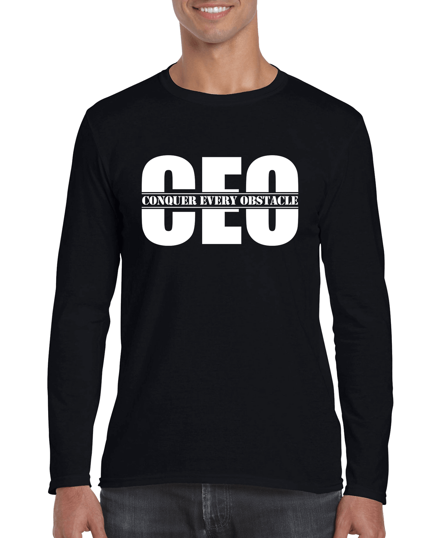 Conquer Every Obstacle CEO Men's Long Sleeve Shirt - R4T$ Clothing