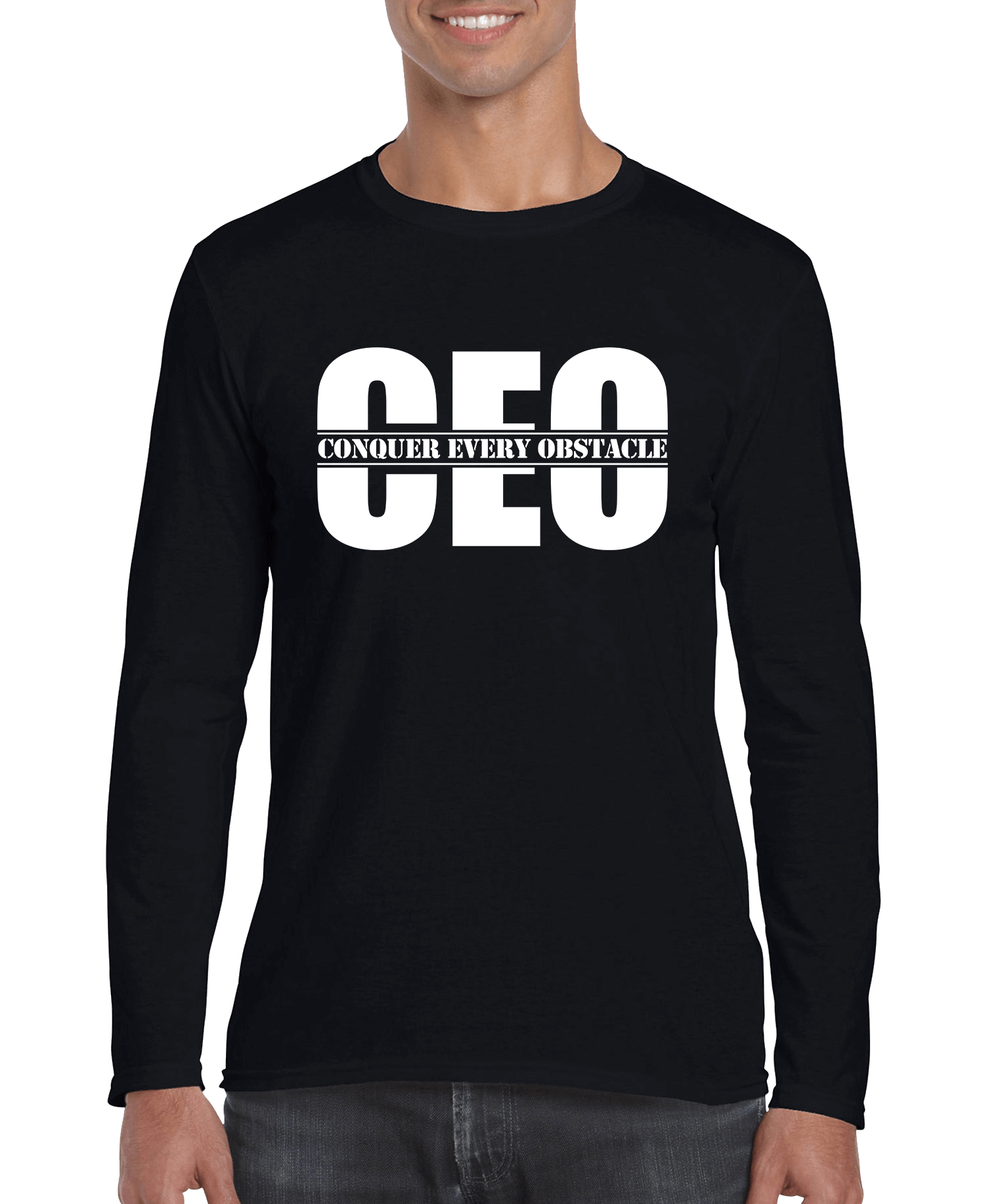 Conquer Every Obstacle CEO Men's Long Sleeve Shirt - R4T$ Clothing