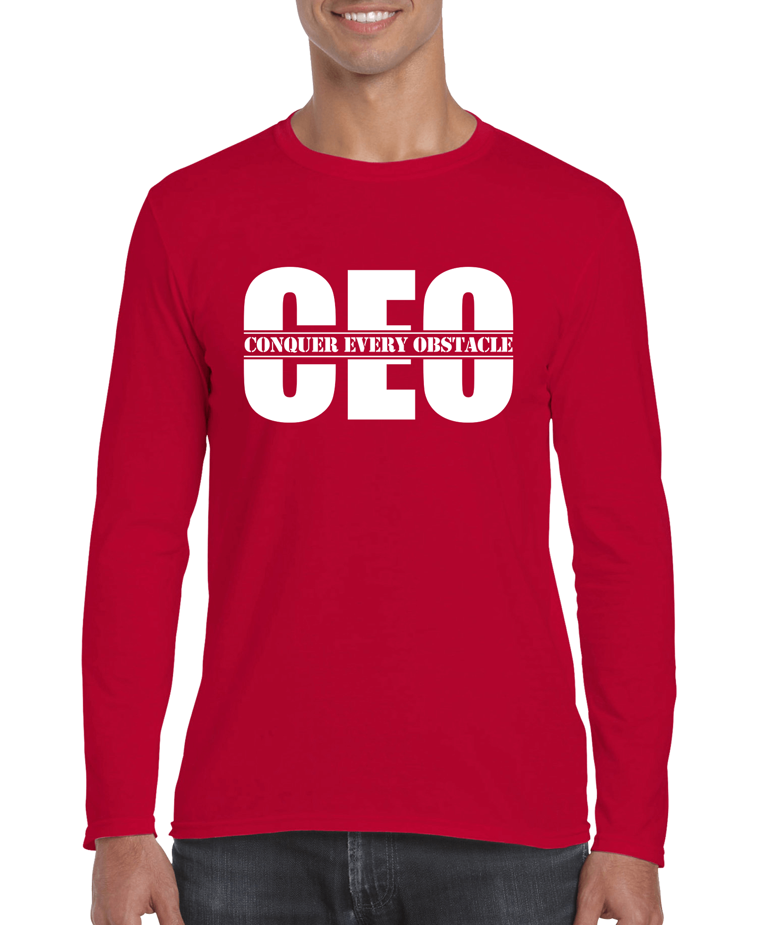 Conquer Every Obstacle CEO Men's Long Sleeve Shirt - R4T$ Clothing