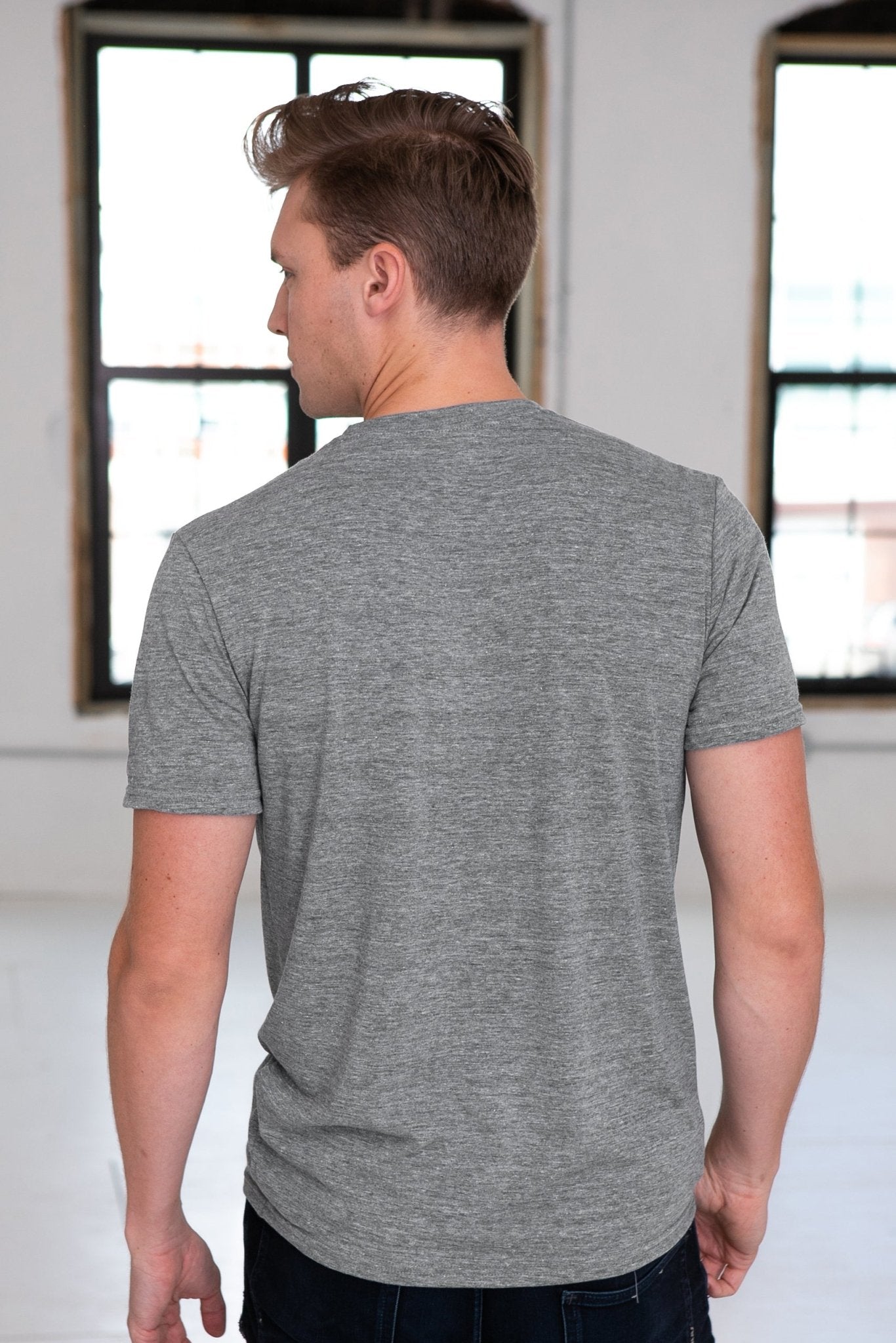 Unisex Eco - Triblend Short Sleeve V - Neck Tee - R4T$ Clothing