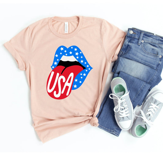 USA Lips T-shirt - R4T$ Clothing