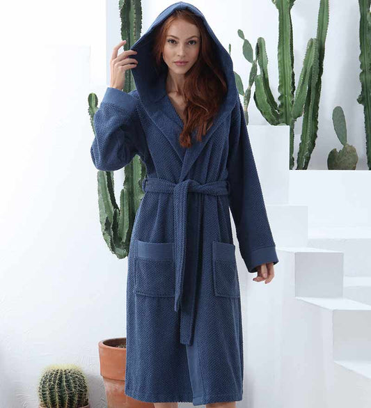 Women's Hooded Turkish Cotton Terry Cloth Robe - R4T$ Clothing