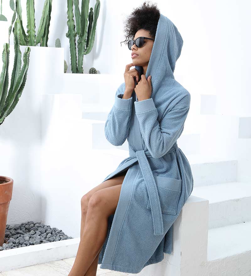 Women's Hooded Turkish Cotton Terry Cloth Robe - R4T$ Clothing